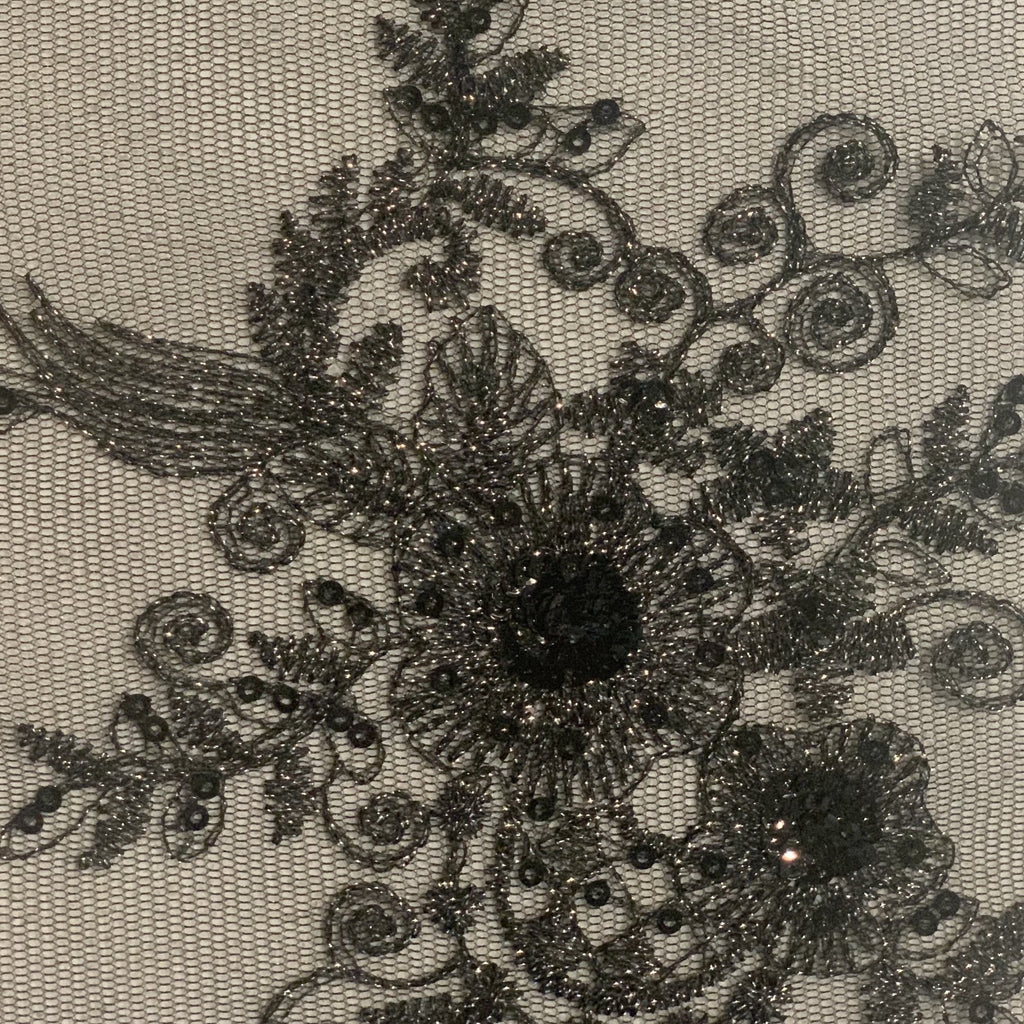 Embroidery Lace 130cm Black (08)