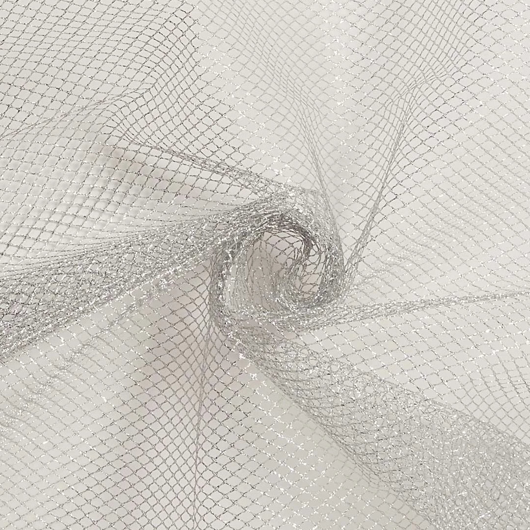 Bridal Tulle Lurex Silver 160cm (3720S)