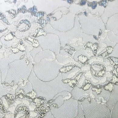 Artemis Embroidery Lace White/Silver (02)