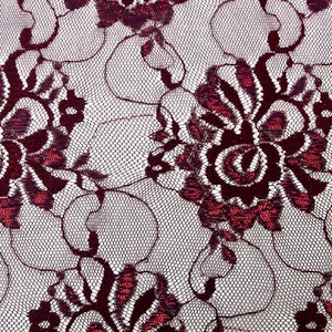 Artemis Embroidery Lace Burgandy (04)