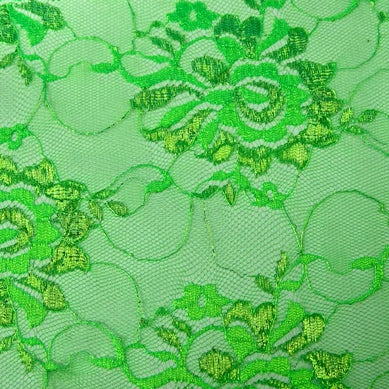 Artemis Embroidery Lace Fluro Green (19)