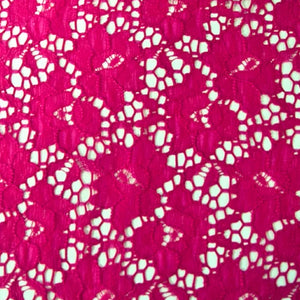 Floral Stretch Lace 150cm Hot Pink (13)