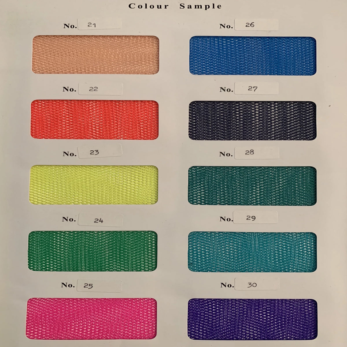 Nylon Netting Sample Card – ZAN Fashion