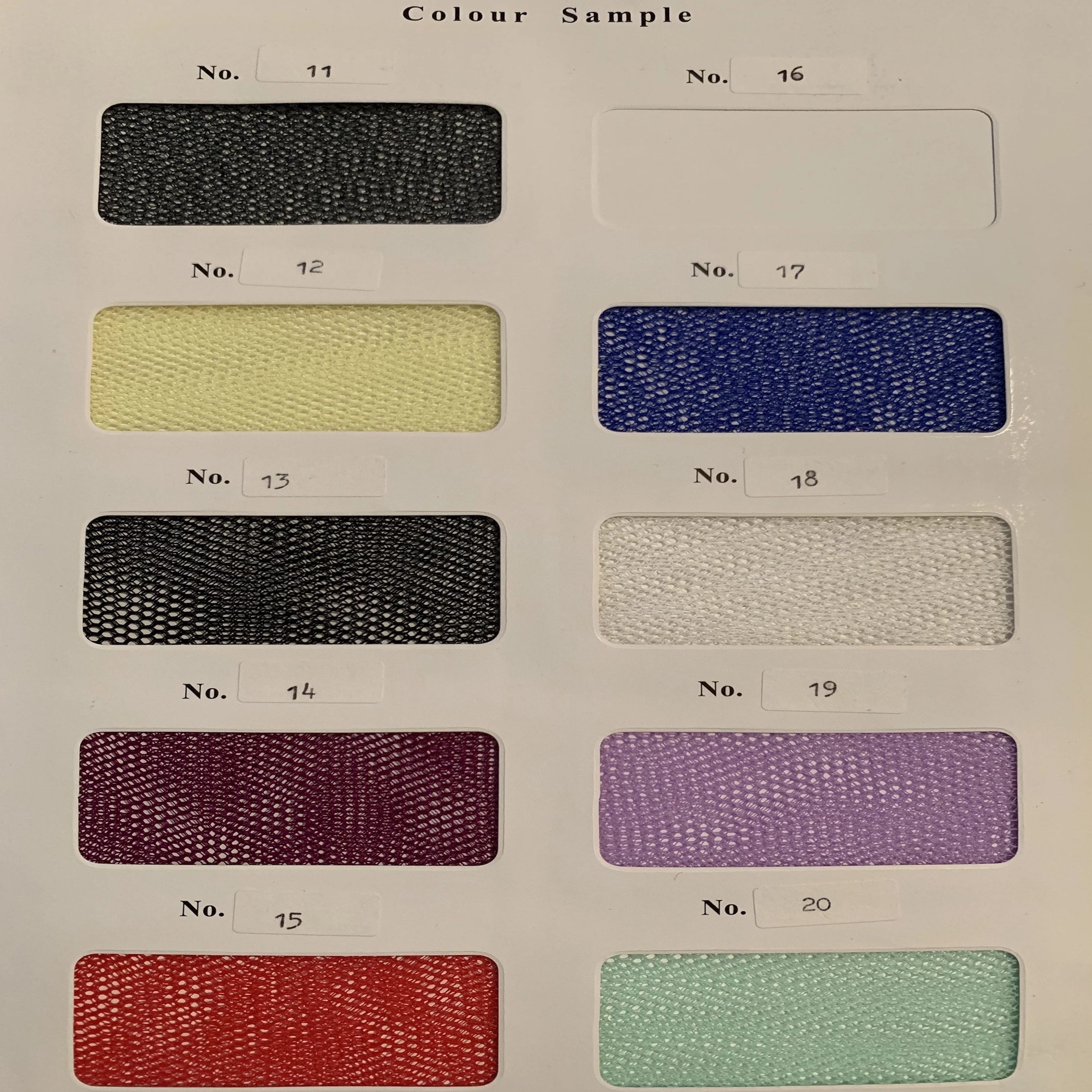 Nylon Netting Sample Card – ZAN Fashion