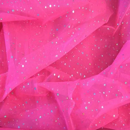 Sparkle Tulle 127cm Fluro Pink (25)