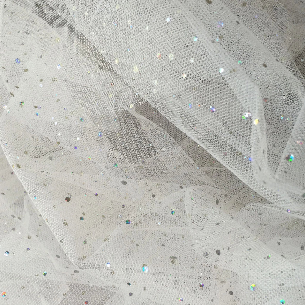 Sparkle Tulle 127cm White (01)